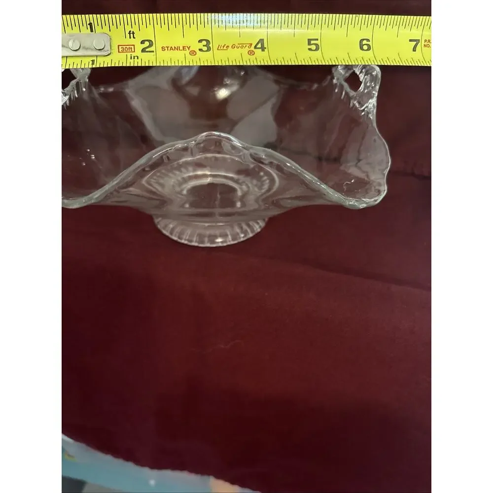 Cambridge Clear Glass Handled Bonbon Candy Dish SMALL With Handles